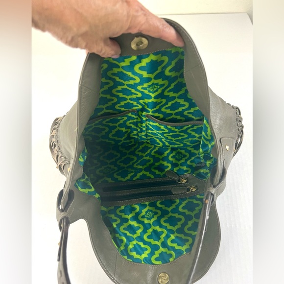 OrYany Stevie Fringe Olive Green-Gray Concealed Hobo Bag - Picture 5 of 14